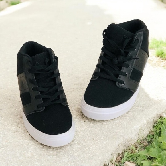 FILA Mid Top Fashion Casual Streetwear Sneakers Lace‎ Up Black - Picture 6 of 13